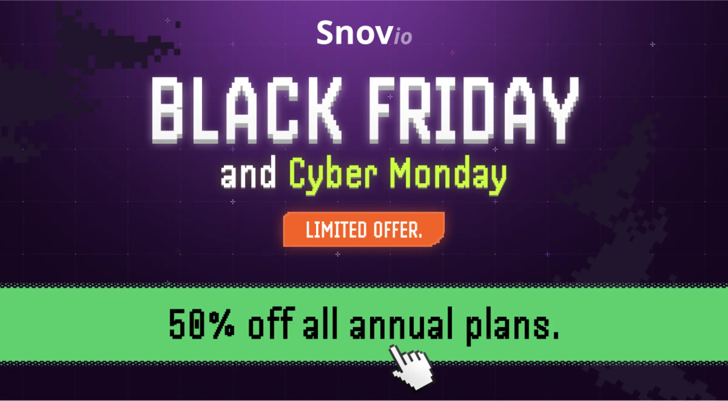 Snov.io Black Friday banner