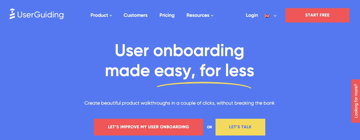UserGuiding homepage
