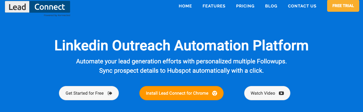 LeadConnect homepage