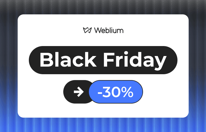 Black Friday offer weblium
